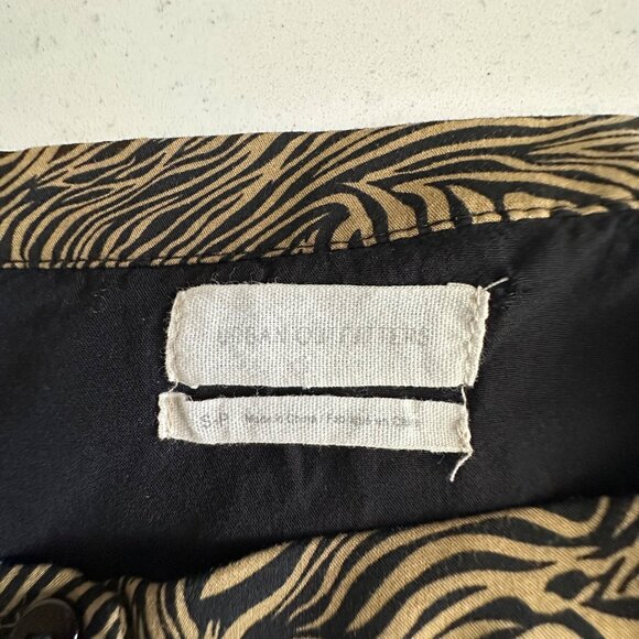 Zebra Print A-Line Button-Front Mini Skirt - Picture 4 of 6